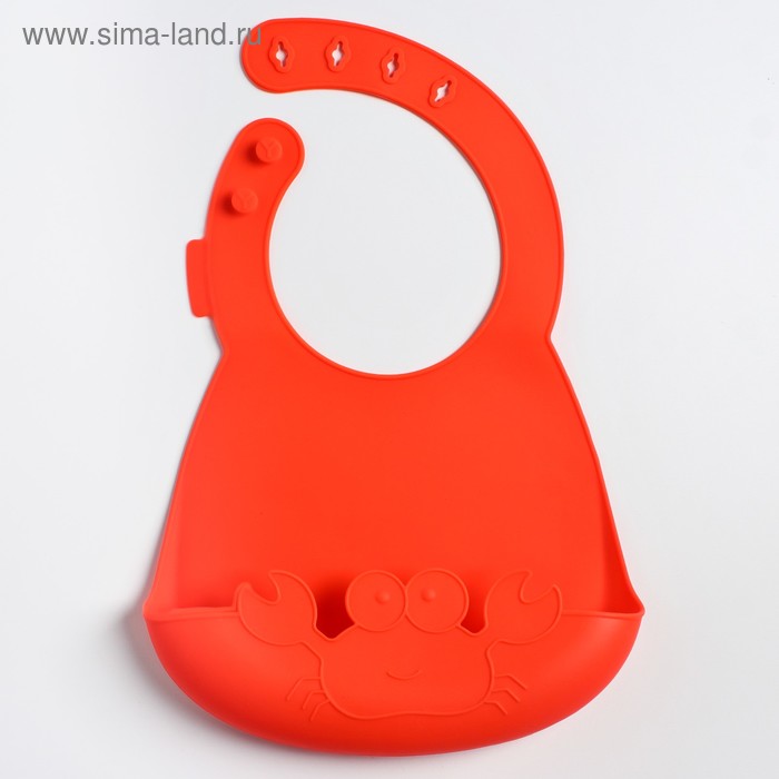 Нагрудник детский, силиконовый «Крабик», с карманом
Нагрудник детский, силиконовый «Крабик», с карманом