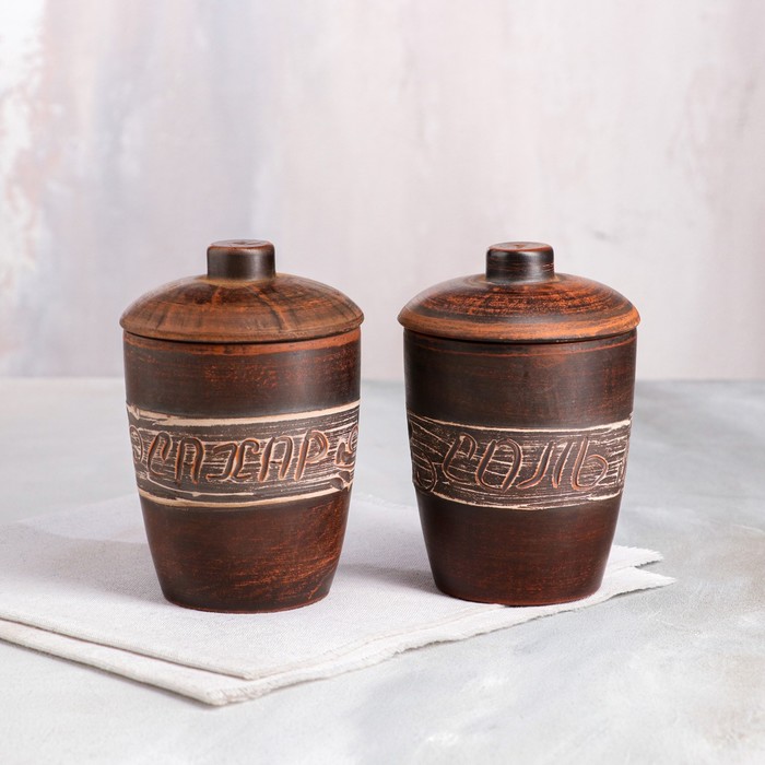 Набор для специй "Соль и сахар", 2 предмета, красная глина, 0.4 л, микс
Набор для специй "Соль и сахар", 2 предмета, красная глина, 0.4 л, микс