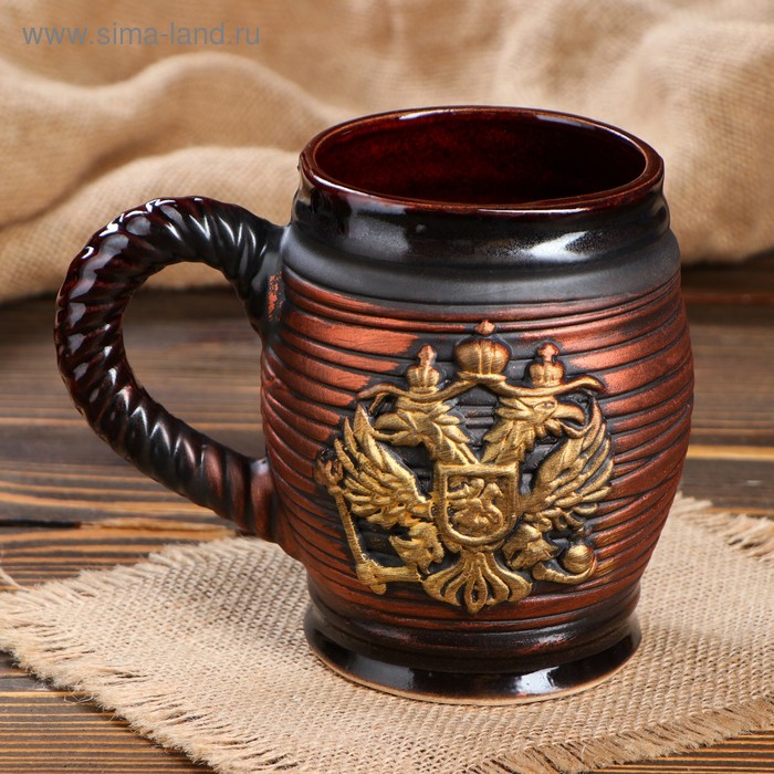 Бокал для пива "Бочка Россия", медь, 0.9 л
Бокал для пива "Бочка Россия", медь, 0.9 л