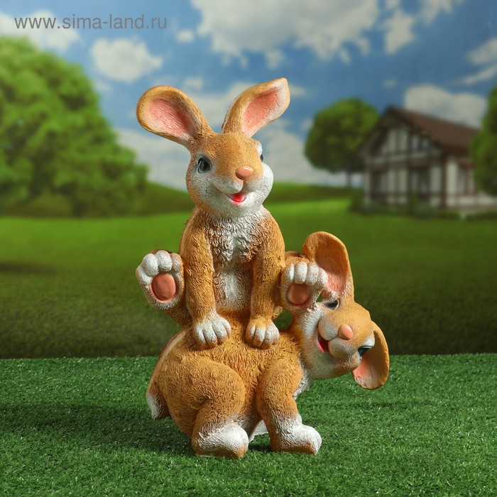Садовая фигура "Заяцы прыгуны" 37см рыжие
Садовая фигура "Заяцы прыгуны" 37см рыжие
