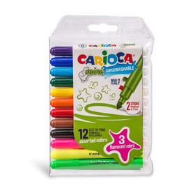 Фломастеры 12 цветов CARIOCA MINI, 3 флюоресцентных, суперсмываемые, с европодвесом
Фломастеры 12 цветов CARIOCA MINI, 3 флюоресцентных, суперсмываемые, с европодвесом