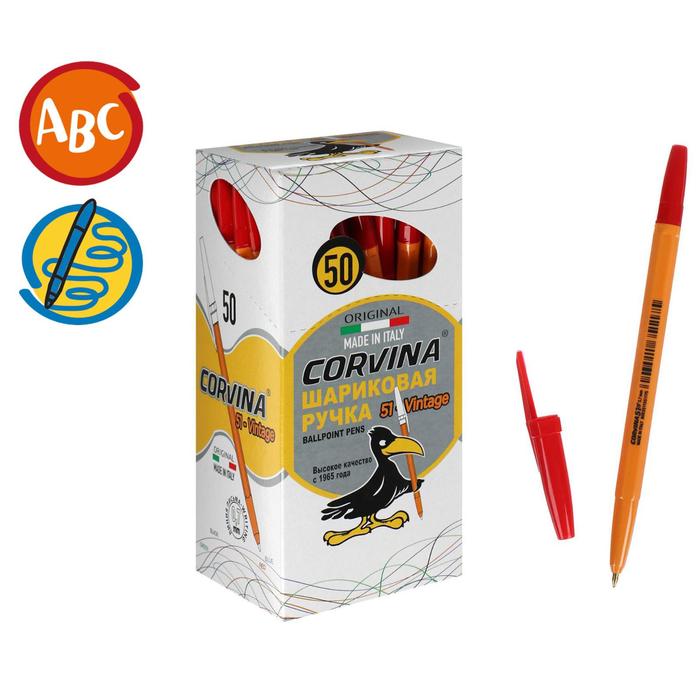 Ручка шариковая Corvina "51 Vintage" красные чернила, узел 1,0 мм, желтый корпус
Ручка шариковая Corvina "51 Vintage" красные чернила, узел 1,0 мм, желтый корпус