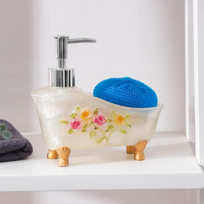 Дозатор для моющего средства с подставкой для губки 200 мл "Тайный сад"
Дозатор для моющего средства с подставкой для губки 200 мл "Тайный сад"