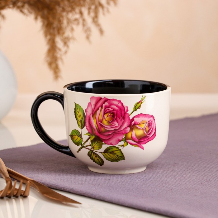 Чашка "Роза", чёрно-белая, 450 мл
Чашка "Роза", чёрно-белая, 450 мл