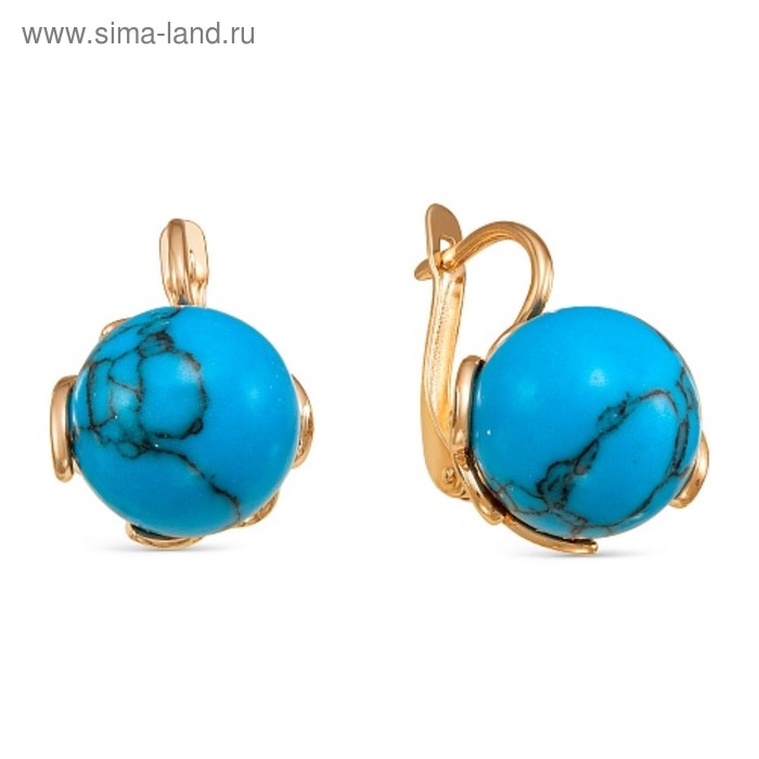 Серьги шар "Бирюза", позолота
Серьги шар "Бирюза", позолота