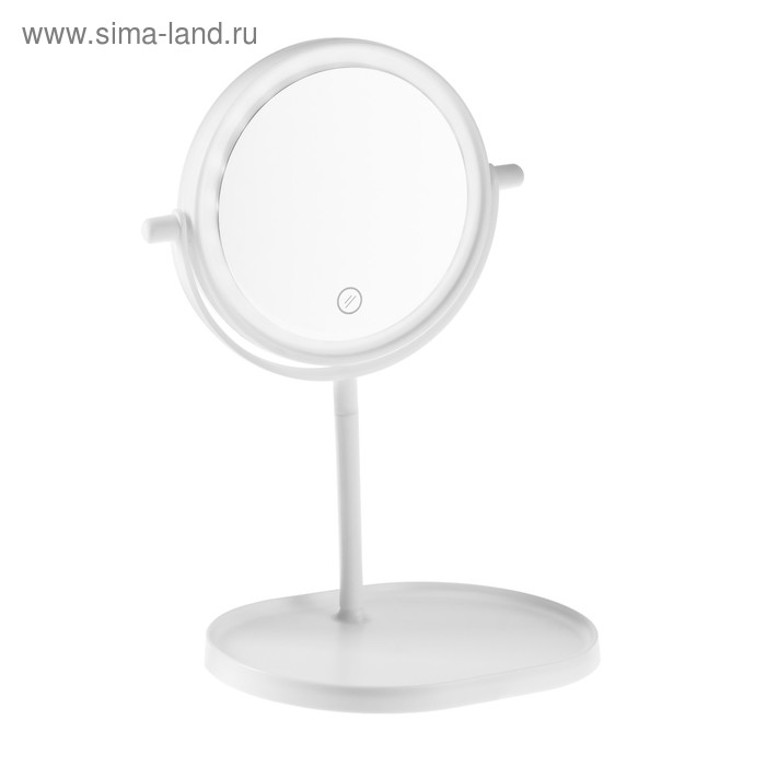 Зеркало Luazon KZ-14, подсветка, настольное, круглое, белое
Зеркало Luazon KZ-14, подсветка, настольное, круглое, белое