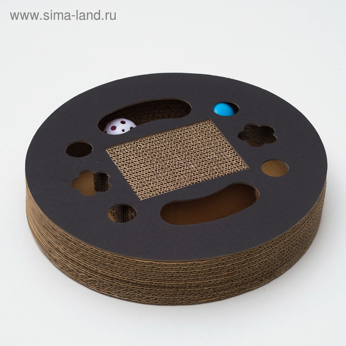 Гофрокогтеточка-круг с шариками, 33 х 5 см
Гофрокогтеточка-круг с шариками, 33 х 5 см