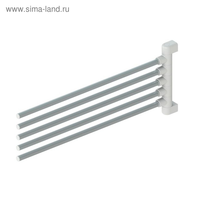 Вешалка для полотенец, 5 рожков, 45 см, цвет белый
Вешалка для полотенец, 5 рожков, 45 см, цвет белый