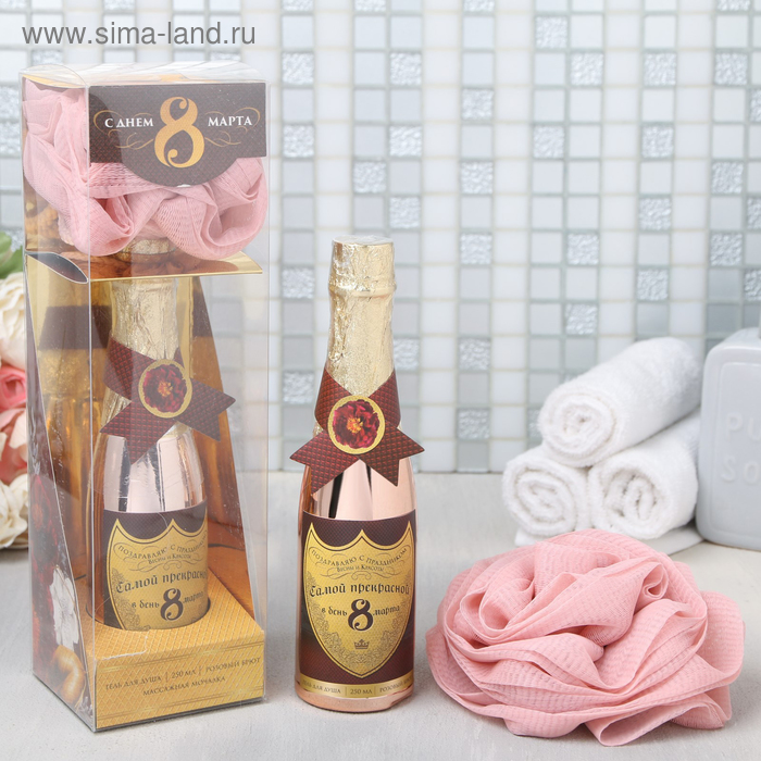 Набор "Ты достойна самого лучшего", гель для душа в золотой бутылке 260 мл., мочалка
Набор "Ты достойна самого лучшего", гель для душа в золотой бутылке 260 мл., мочалка