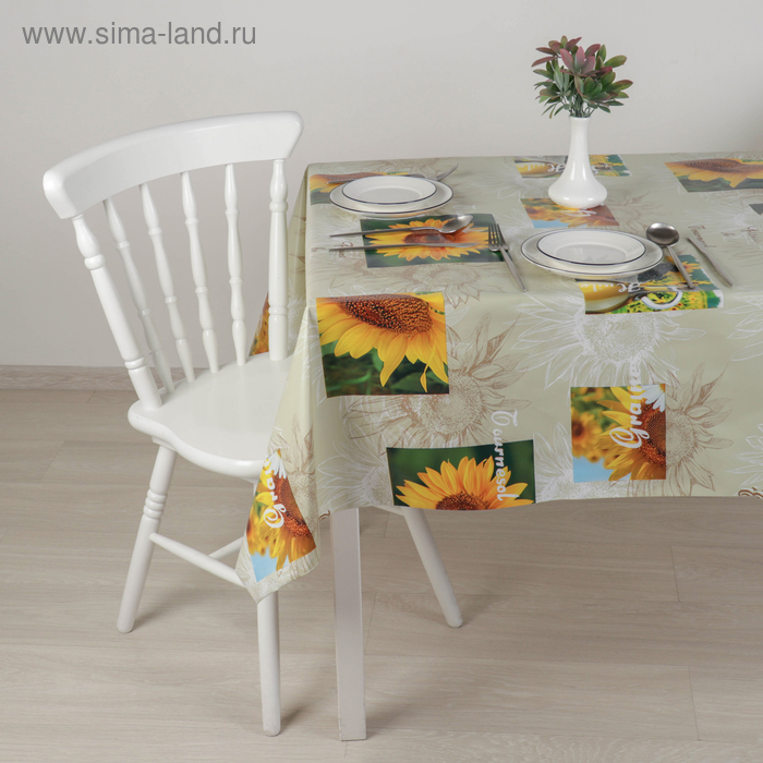 Клеёнка столовая на нетканой основе «Подсолнухи», ширина 137 см, рулон 30 м 
Клеёнка столовая на нетканой основе «Подсолнухи», ширина 137 см, рулон 30 м