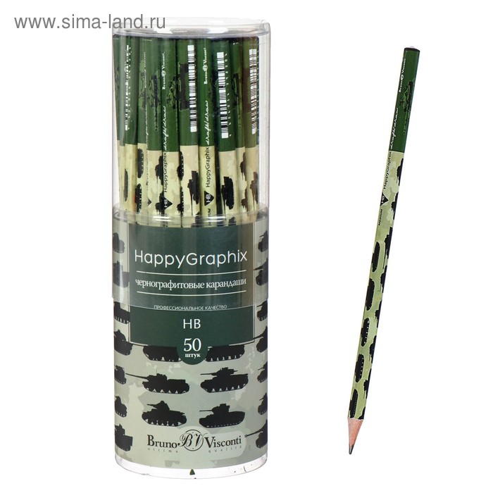 Карандаш чернографитный 2 мм Happy Graphix "Танчики", НВ, трёхгранный
Карандаш чернографитный 2 мм Happy Graphix "Танчики", НВ, трёхгранный