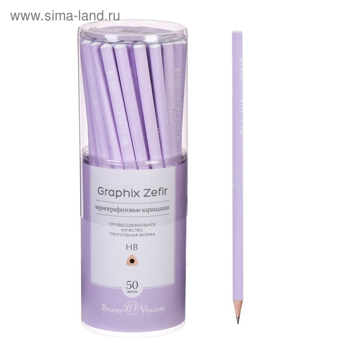 Карандаш чернографитный 2.0 мм Graphix Zefir, НВ, трёхгранный, нежно-сиреневый
Карандаш чернографитный 2.0 мм Graphix Zefir, НВ, трёхгранный, нежно-сиреневый