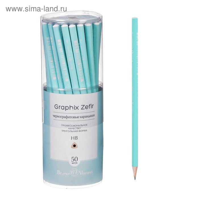Карандаш чернографитный BrunoVisconti Graphix Zefir, НВ, мятный
Карандаш чернографитный BrunoVisconti Graphix Zefir, НВ, мятный