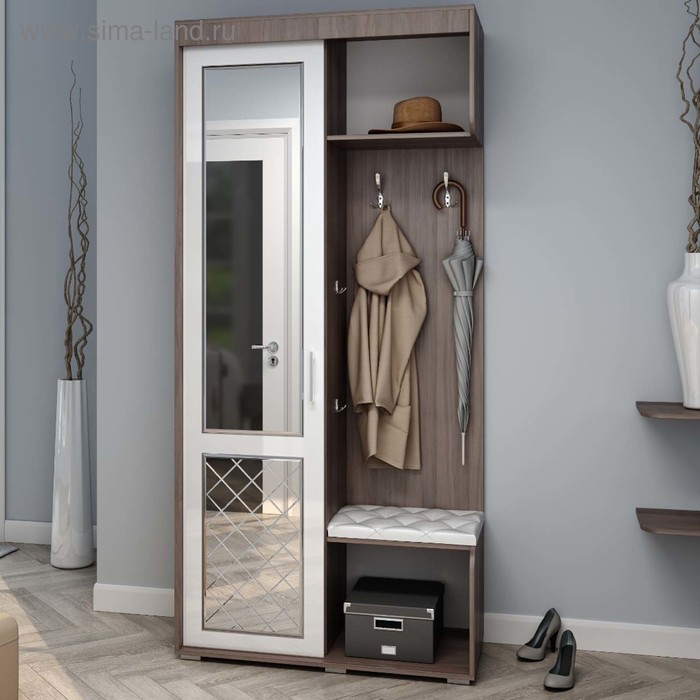 Прихожая Карина, универсальная, 1002х440х2176, Ясень шимо темный/Белый
Прихожая Карина, универсальная, 1002х440х2176, Ясень шимо темный/Белый