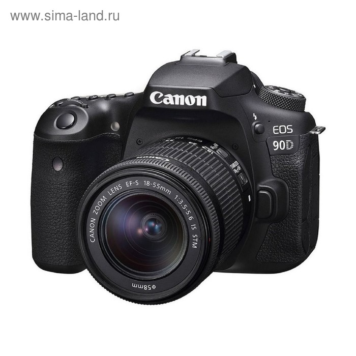 фото Зеркальный фотоаппарат canon eos 90d, 32.5мп, 1080р, 4к, 3", sdxc, черный
