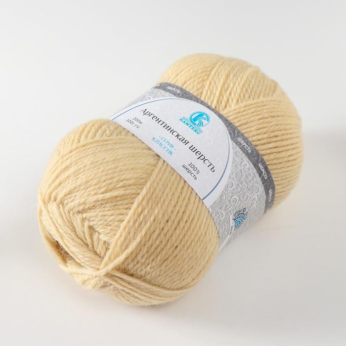 Пряжа "Аргентинская шерсть" 100% импортная п/т шерсть 200м/100гр (001,суровый)
Пряжа "Аргентинская шерсть" 100% импортная п/т шерсть 200м/100гр (001,суровый)