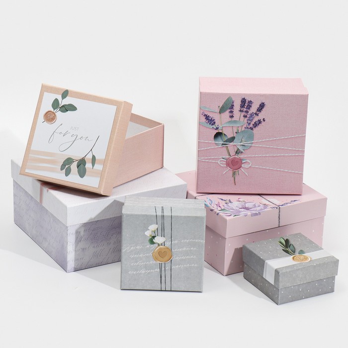 Набор подарочных коробок 6 в 1 «Романтика», 20 х 20 х 11 - 10 х 10 х 6 см
Набор подарочных коробок 6 в 1 «Романтика», 20 х 20 х 11 - 10 х 10 х 6 см