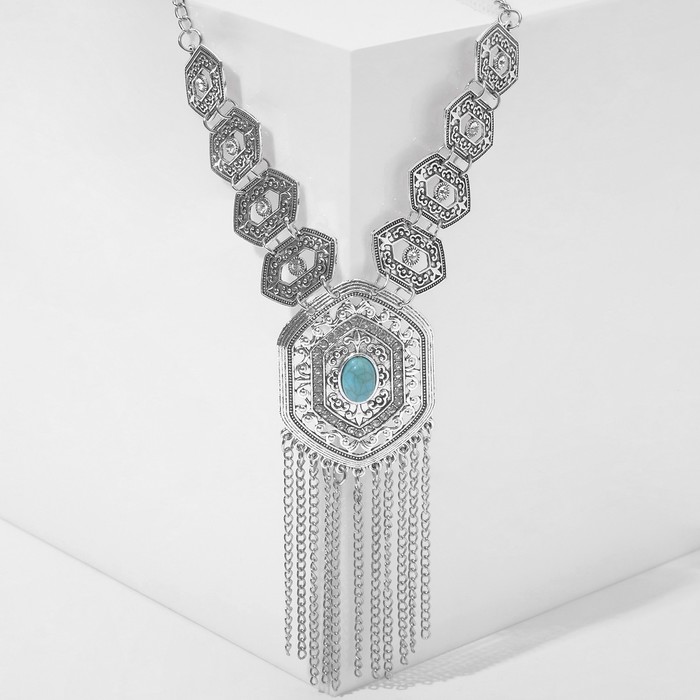 Колье "Гестия" ромб, цвет голубой в серебре, 45 см
Колье "Гестия" ромб, цвет голубой в серебре, 45 см