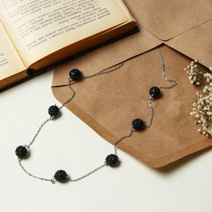 Бусы ассорти "Цепь" блеск шамбала, цвет чёрный в серебре, L=80, №12
Бусы ассорти "Цепь" блеск шамбала, цвет чёрный в серебре, L=80, №12