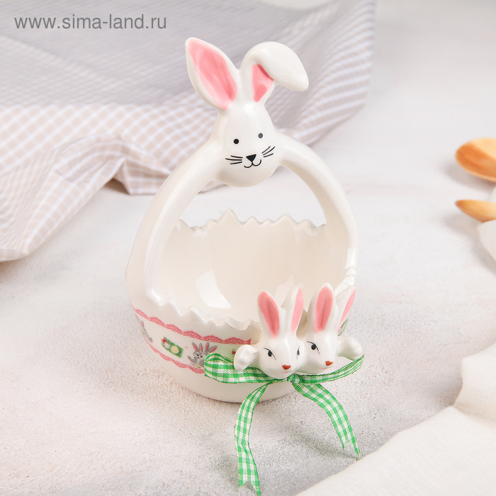 Конфетница «Пасхальный кролик», 11×10×16 см
Конфетница «Пасхальный кролик», 11×10×16 см