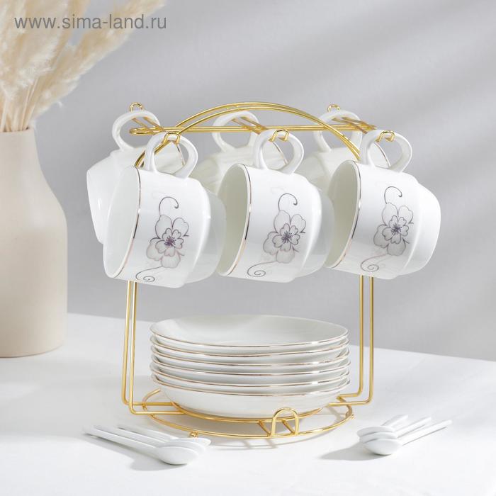 Сервиз чайный «Бланш», 19 предметов: 6 чашек 170 мл, 6 блюдец 13,5 см, 6 ложек, на металлической подставке
Сервиз чайный «Бланш», 19 предметов: 6 чашек 170 мл, 6 блюдец 13,5 см, 6 ложек, на металлической подставке