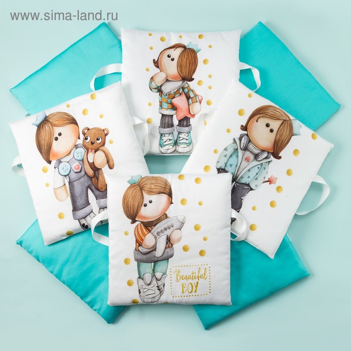 Бортики в кроватку Крошка Я «Принц Тим», цвет белый/мятный, 35х35 см-8 шт, сатин
Бортики в кроватку Крошка Я «Принц Тим», цвет белый/мятный, 35х35 см-8 шт, сатин