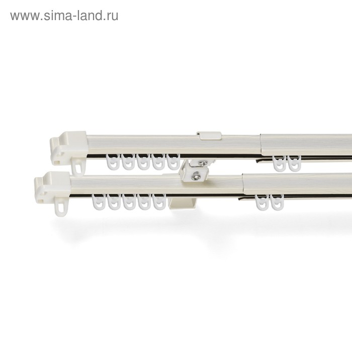 Карниз стеновой профильный телескопический металлический двухрядный, 160-300 см, цвет светлый
Карниз стеновой профильный телескопический металлический двухрядный, 160-300 см, цвет светлый