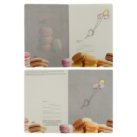 Тетрадь 40 листов в клетку Nice days with macarons, обложка мелованный картон, ламинация Soft Touch, тонированный блок 70 г/м2
Тетрадь 40 листов в клетку Nice days with macarons, обложка мелованный картон, ламинация Soft Touch, тонированный блок 70 г/м2