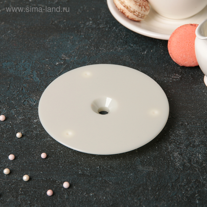 Подставка для разделения уровней торта, d= 12 см, цвет белый
Подставка для разделения уровней торта, d= 12 см, цвет белый