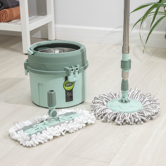 Набор для уборки: ведро с металлической центрифугой 11 л, швабра, запасная насадка из микрофибры
Набор для уборки: ведро с металлической центрифугой 11 л, швабра, запасная насадка из микрофибры