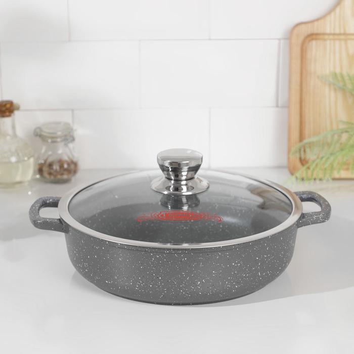 Жаровня «Графит», 3 л, d=26 см, стеклянная крышка, антипригарное покрытие, цвет серый
Жаровня «Графит», 3 л, d=26 см, стеклянная крышка, антипригарное покрытие, цвет серый