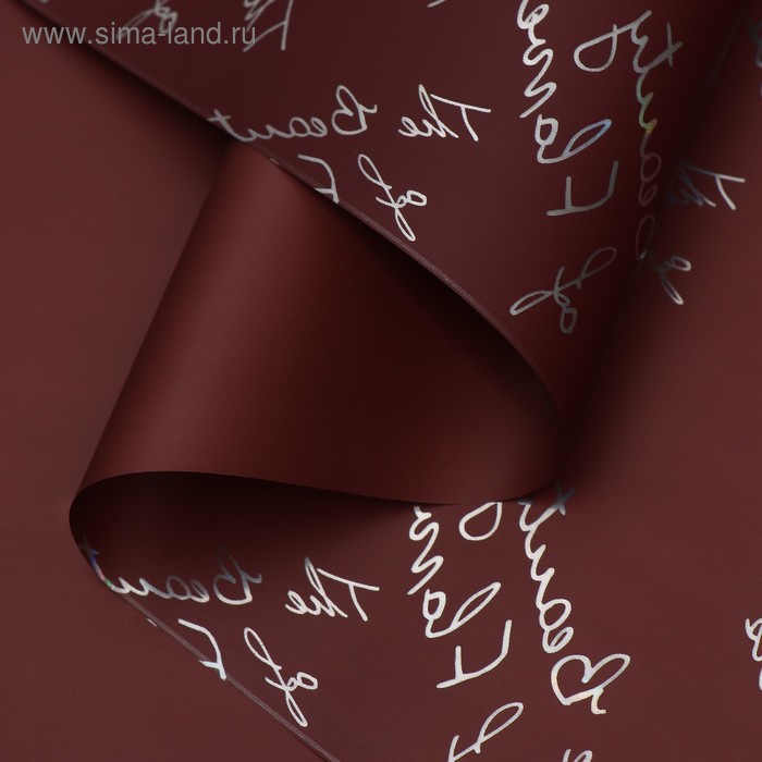 Пленка для цветов "Красота цветов", матовая, коричневый, 58 см х 5 м
Пленка для цветов "Красота цветов", матовая, коричневый, 58 см х 5 м