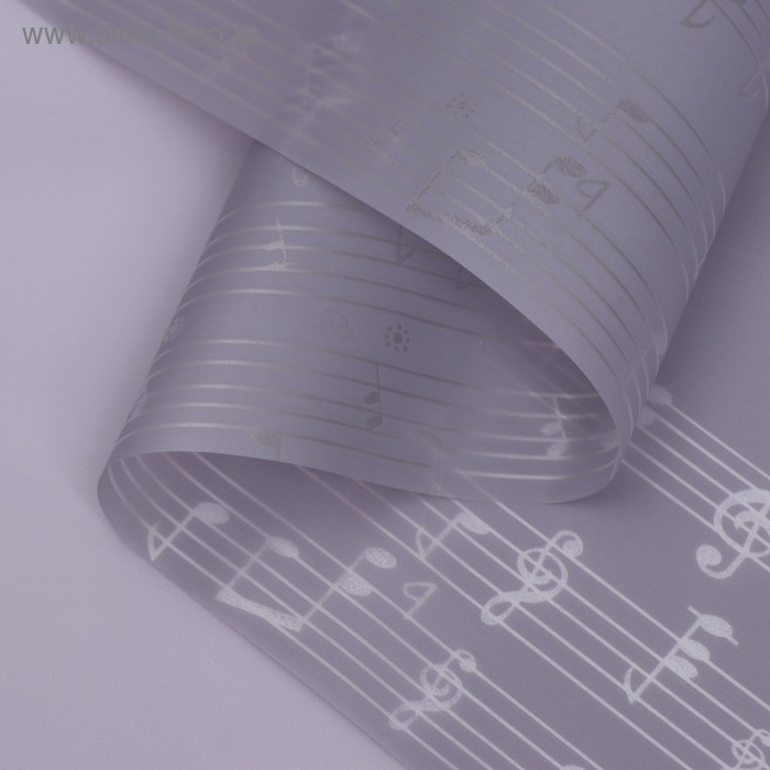 Пленка для цветов "Ноты", цвет фиолетовый, 58 см х 5 м
Пленка для цветов "Ноты", цвет фиолетовый, 58 см х 5 м