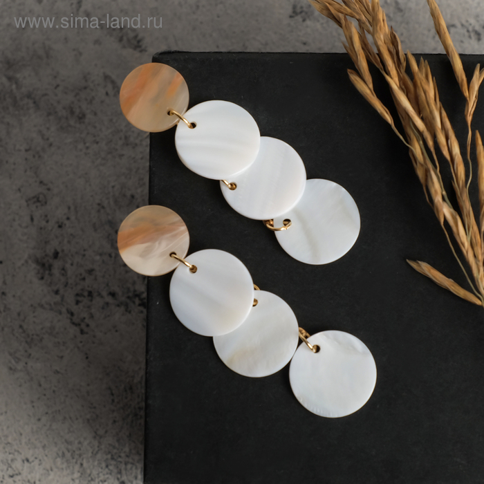 Серьги с перламутром "Танзания" круги, цвет бежево-белый
Серьги с перламутром "Танзания" круги, цвет бежево-белый