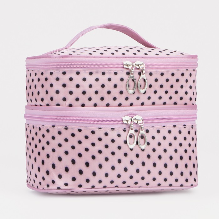 Косметичка на молнии, с зеркалом, цвет розовый/черный
Косметичка на молнии, с зеркалом, цвет розовый/черный