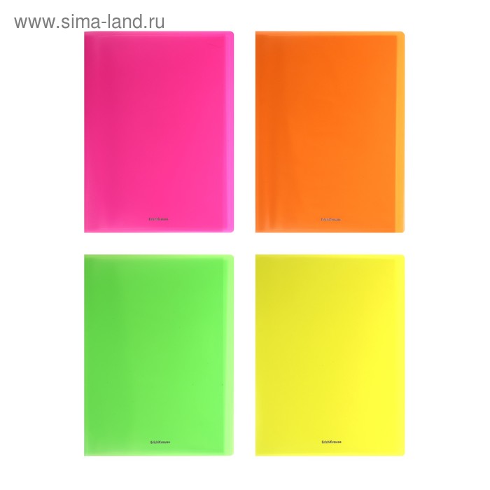 Папка с 20 вкладышами А4, 600 мкм, ErichKrause Matt Neon, термосварка, микс 
Папка с 20 вкладышами А4, 600 мкм, ErichKrause Matt Neon, термосварка, микс