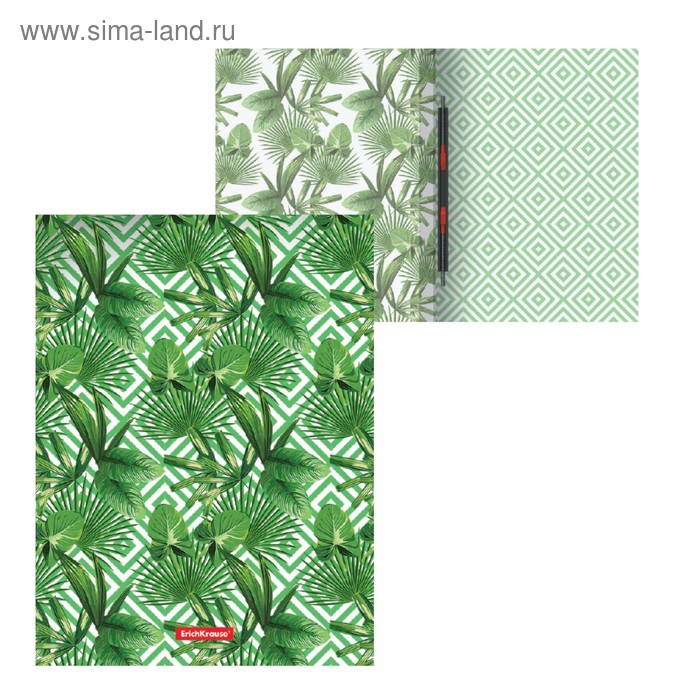 Папка с пружинным скоросшивателем А4, 550 мкм, корешок 17 мм, ErichKrause Tropical Leaves, до 150 листов, с рисунком
Папка с пружинным скоросшивателем А4, 550 мкм, корешок 17 мм, ErichKrause Tropical Leaves, до 150 листов, с рисунком