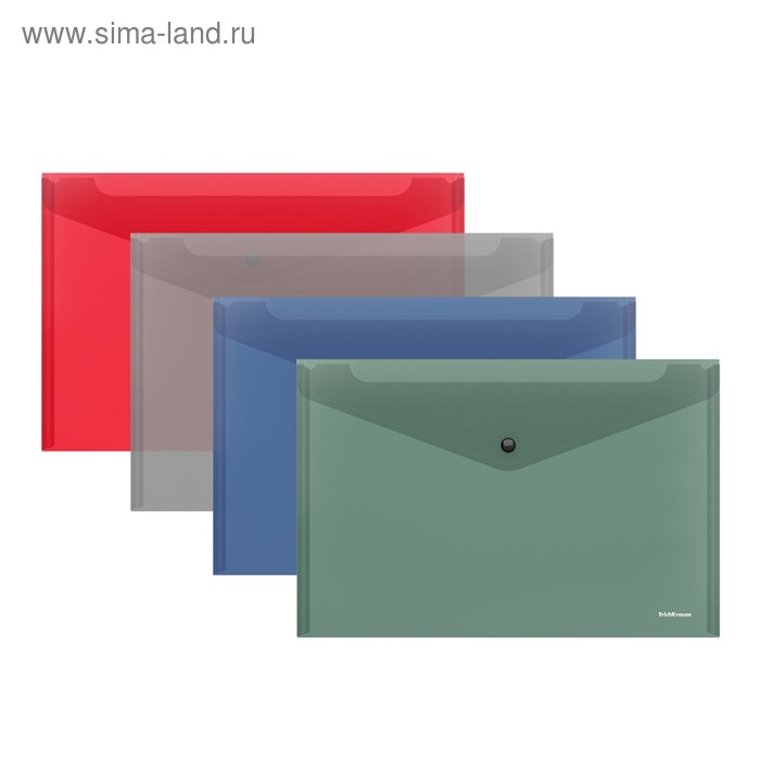 Папка-конверт на кнопке А4, 160 мкм, ErichKrause Glossy Classic, глянцевая, полупрозрачная, микс
Папка-конверт на кнопке А4, 160 мкм, ErichKrause Glossy Classic, глянцевая, полупрозрачная, микс
