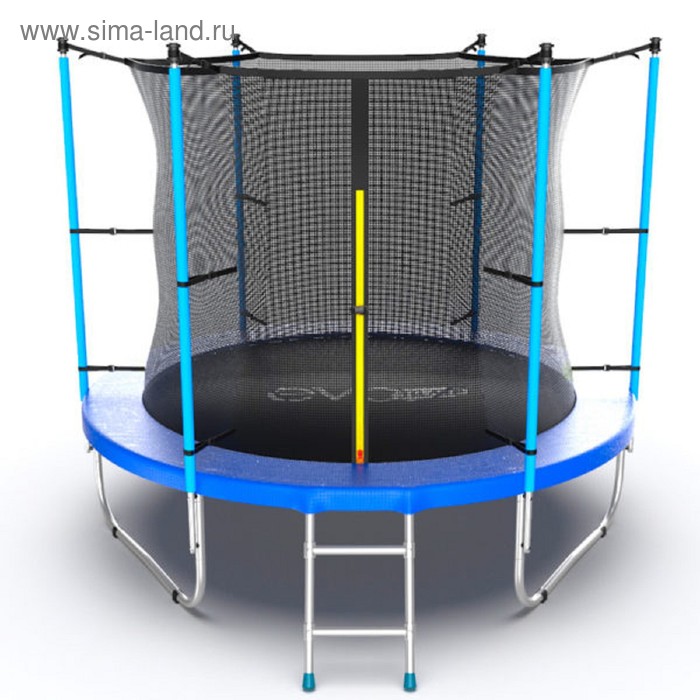 фото Батут evo jump internal 8 ft, d=244 см, с внутренней защитной сеткой и лестницей, синий