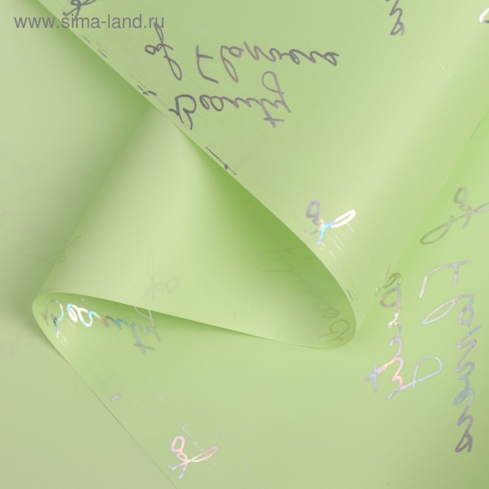 Пленка для цветов "Красота цветов", матовая, светло-зелёный, 58 см х 5 м
Пленка для цветов "Красота цветов", матовая, светло-зелёный, 58 см х 5 м