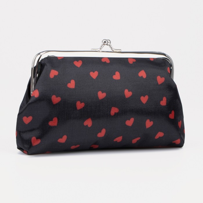 фото Косметичка на фермуаре, цвет чёрный/красный