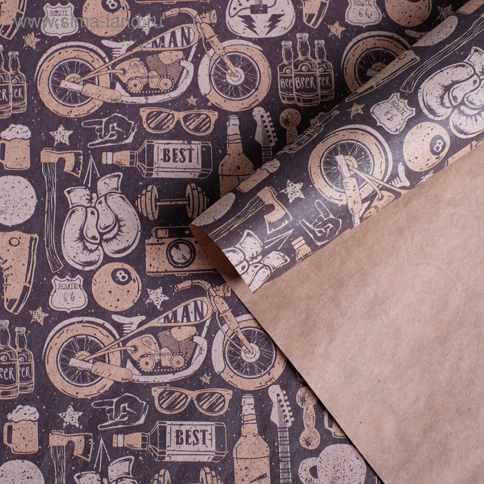 Бумага упаковочная крафтовая «Настоящему мужчине», 70 × 100 см
Бумага упаковочная крафтовая «Настоящему мужчине», 70 × 100 см