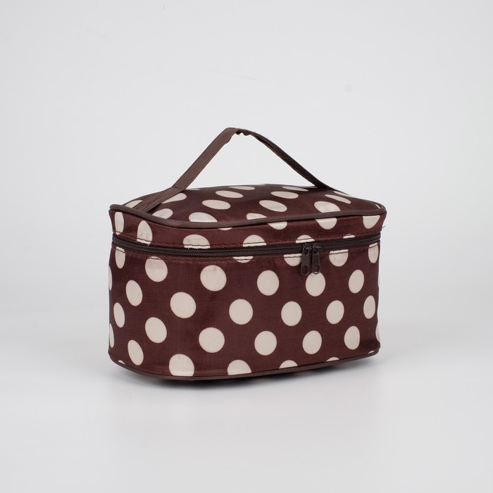 Косметичка на молнии, с зеркалом, цвет коричневый/белый
Косметичка на молнии, с зеркалом, цвет коричневый/белый