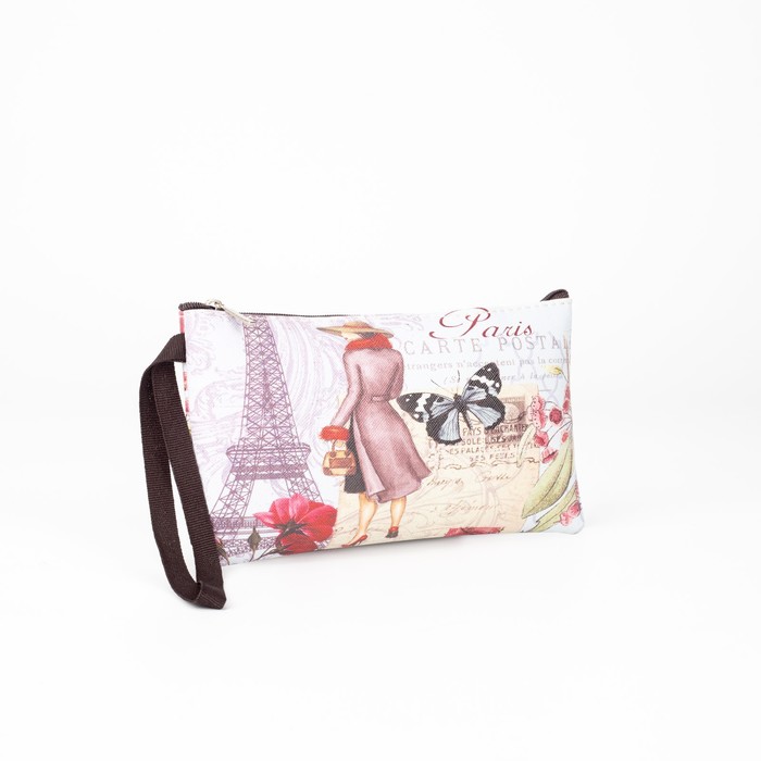 фото Косметичка простая, отдел на молнии, цвет бежевый