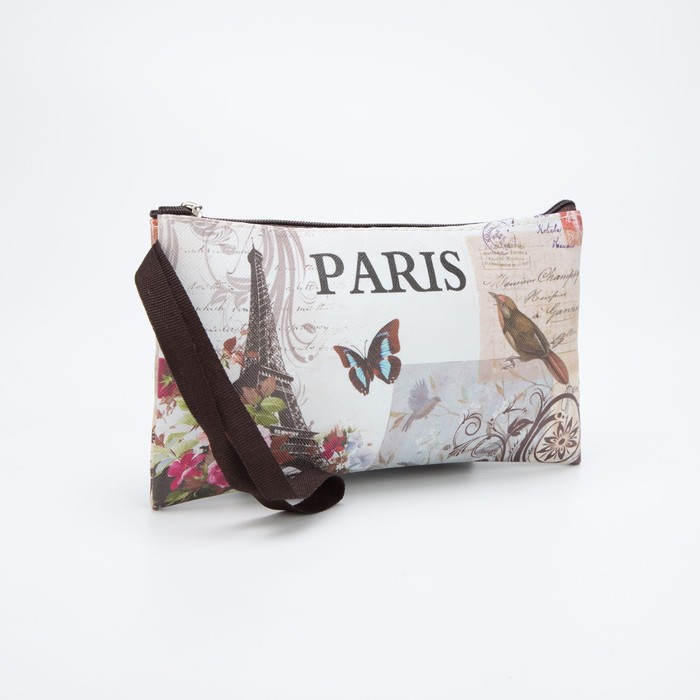 фото Косметичка простая, отдел на молнии, цвет бежевый