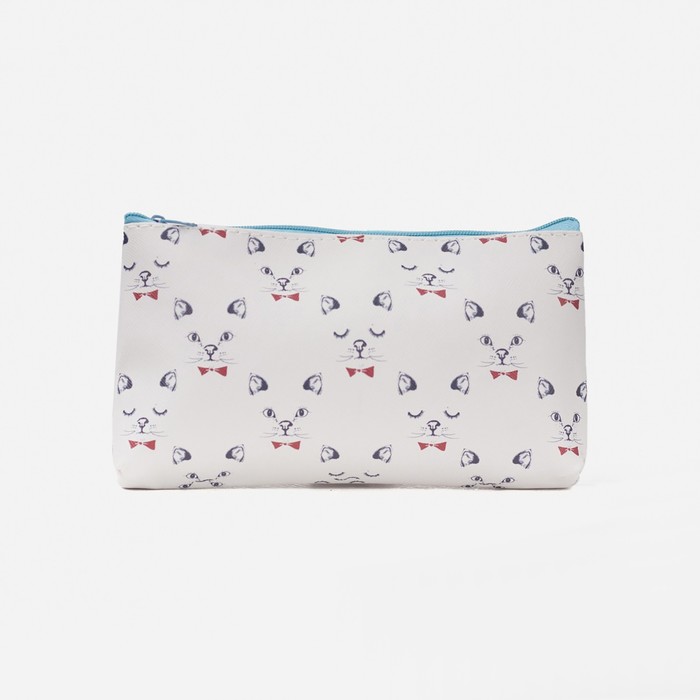 фото Косметичка на молнии, цвет белый