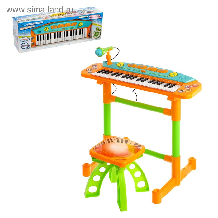 Напольный синтезатор «Яркие впечатления», со стульчиком, звуковые эффекты
Напольный синтезатор «Яркие впечатления», со стульчиком, звуковые эффекты