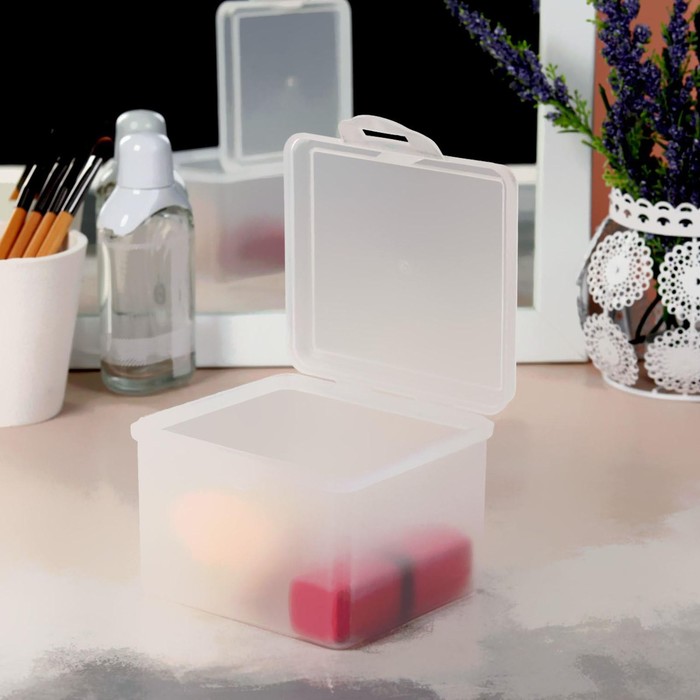 Органайзер для хранения, с крышкой, 9,9 × 8,5 × 7,2 см, цвет матовый белый
Органайзер для хранения, с крышкой, 9,9 × 8,5 × 7,2 см, цвет матовый белый