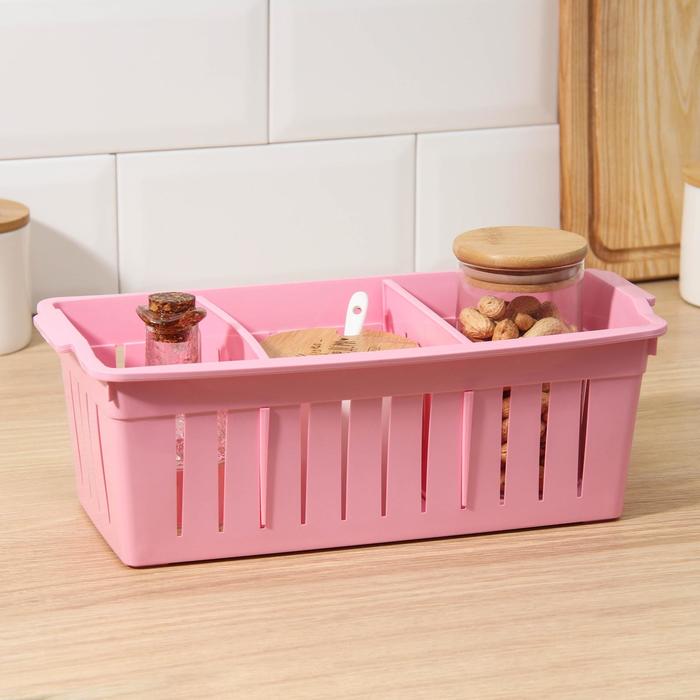 фото Органайзер пластиковый для хранения «решение», 30,5×14,5×10,5 см, со съёмными перегородками, цвет микс