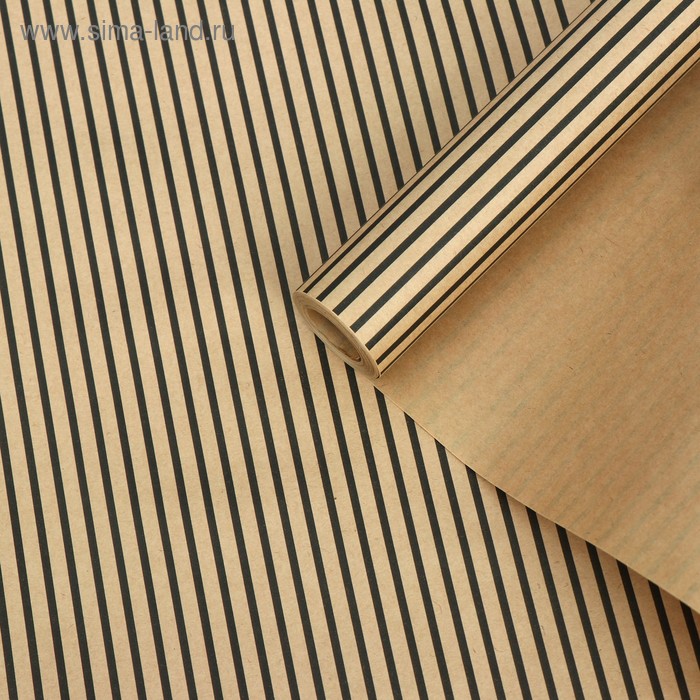 Бумага упаковочная крафт "Полосы вертикальные черные", 0,6 х 10 м, 70 г/м²
Бумага упаковочная крафт "Полосы вертикальные черные", 0,6 х 10 м, 70 г/м²